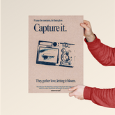 Capture It – Vintage Camera & Eye Art Poster